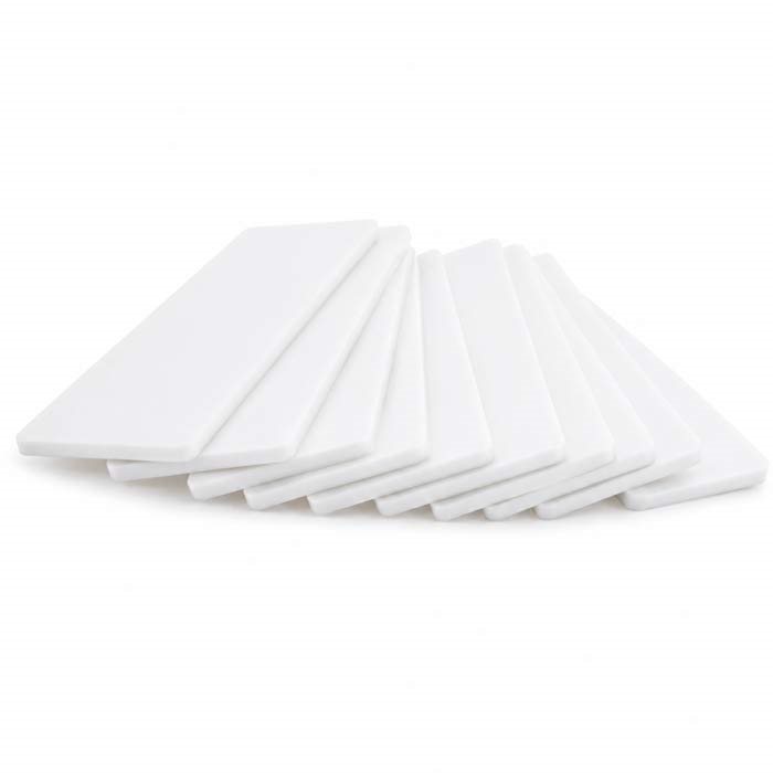 HARPUN Glaskloss 100x30x2 mm - Vit - 1000 st.