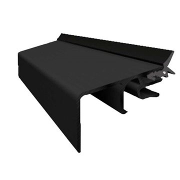 Alu-Com glasliste 16 x 36 mm VN - 1.5 meter - Sort