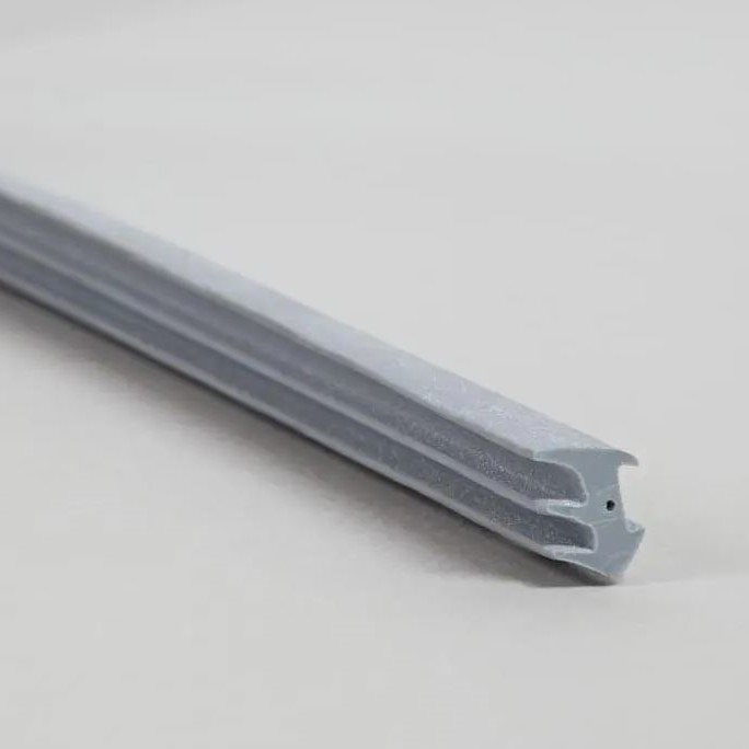 Gummilist för 18 x 23 mm glasskivor - Grå - Per meter