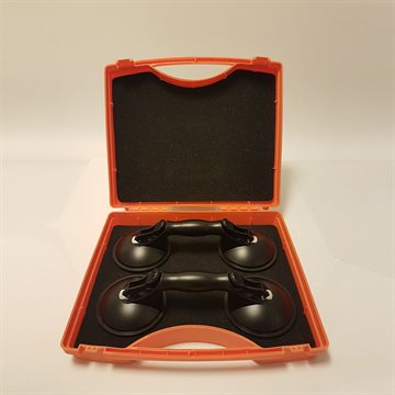 2 sugkoppar med 2 koppar i svart i Interglas lådan