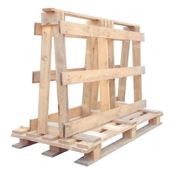 Glasstativ (modell A) i IPPC-trä – 1600 x 800 x 1170 mm