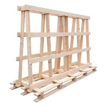 Glasstativ (modell A) i IPPC-trä - 3000 x 1000 x 2000 mm